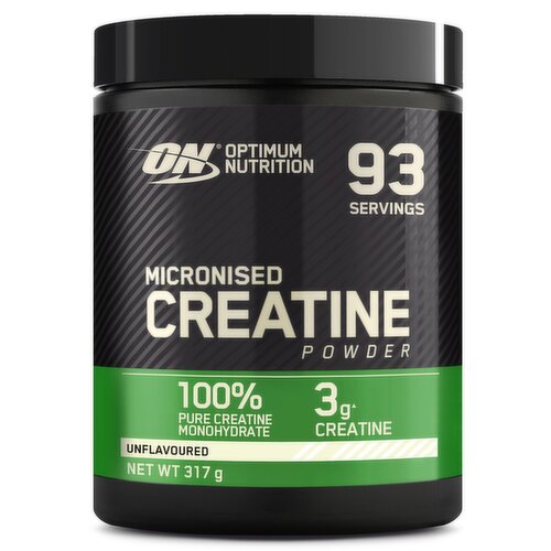 Optimum Nutrition Micronised Creatine Powder, Unflavoured, 93 servings, 317g