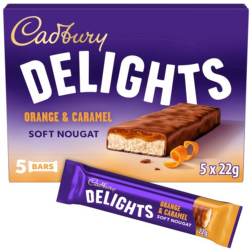 Cadbury Delights Chocolate Orange & Caramel 5 Pack Multipack 110g (5 x 22g)