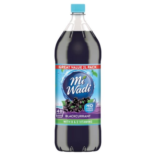 MiWadi Blackcurrant No Added Sugar Squash 2L