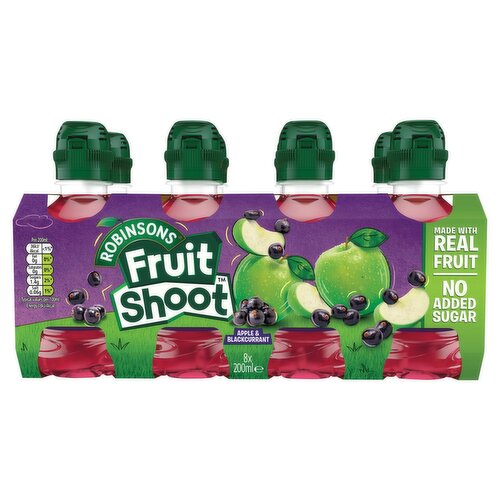 Robinsons Fruit Shoot Apple & Blackcurrant Bottle 8 x 200ml