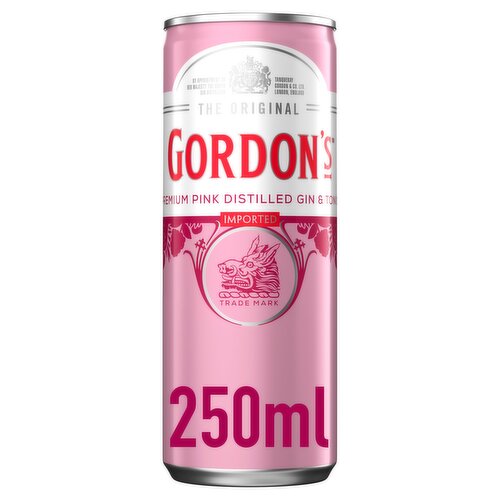 Gordon's Pink Gin & Tonic Mixed Drink 250ml Can