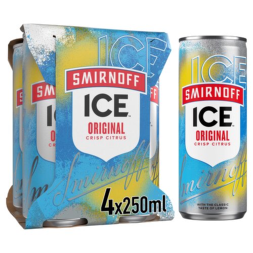 Smirnoff Ice Original Vodka Mixed Drink 4x250ml Can
