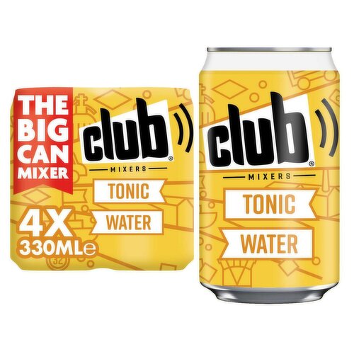 Club Mixers Tonic Water Can 4 x 330ml