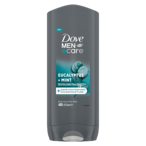 Dove Men+Care Eucalyptus + Mint 3-in-1 Hair, Face and Body Wash 400 ml