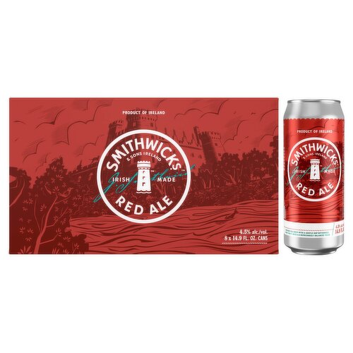 Smithwicks Red Ale Beer 8x500ml Can