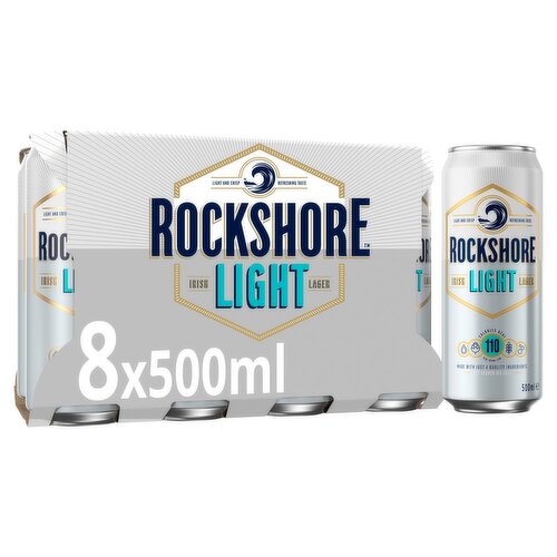 Rockshore Light Lager Beer 8x500ml Can	