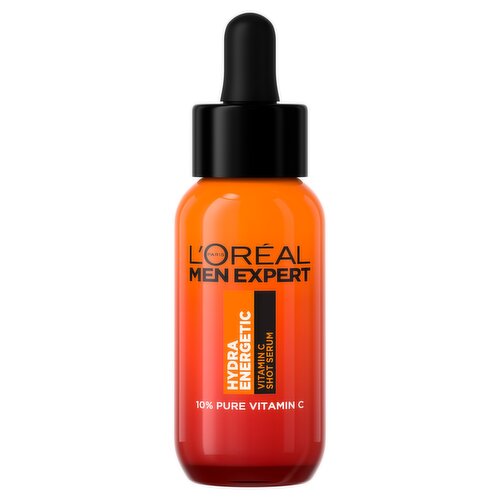 L'Oréal Men Expert Hydra Energetic 10% Pure Vitamin C Shot Serum, Smoother & Refreshed Skin, 30ml