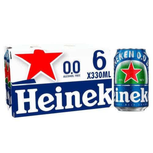 Heineken 0.0 Alcohol Free Lager 6 x 330ml