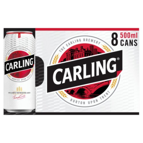 Carling Brilliantly Refreshing Lager 8 x 500ml