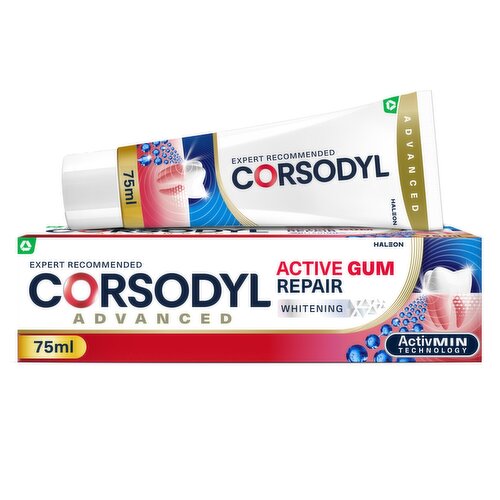 Corsodyl Active Gum Repair Whitening Toothpaste 75ml