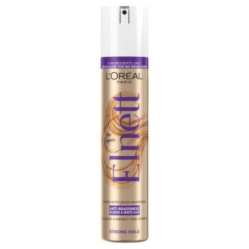 L'Oréal Paris Elnett Hairspray, Anti-Brassiness for Blonde & White Hair 200ml