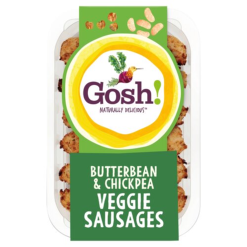 Gosh! Butterbean & Chickpea Veggie Sausages with Parsley & Thyme 240g