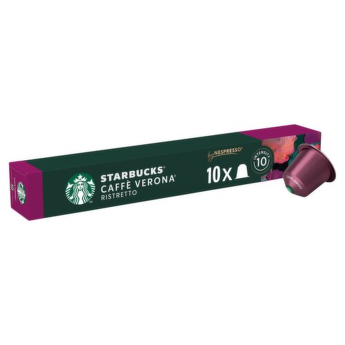 STARBUCKS Caffè Verona by NESPRESSO Coffee Pods, Dark Roast, 55g Box of 10