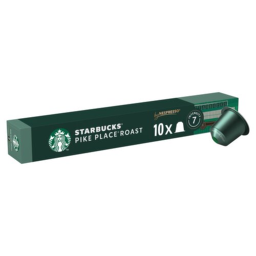 STARBUCKS Pike Place Roast by NESPRESSO Coffee Pods, Medium Roast, 53g box of 10