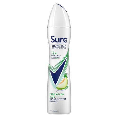 Sure Nonstop Protection Anti-Perspirant Aerosol Pure Melon Aloe 250 ml