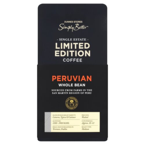 Dunnes Stores Simply Better Limited Edition Peruvian Whole Bean Coffee 200g