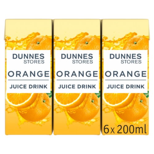 Dunnes Stores Orange Juice Drink 6 x 200ml