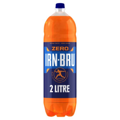 IRN-BRU ZERO Sugar Soft Drink Bottle 2L