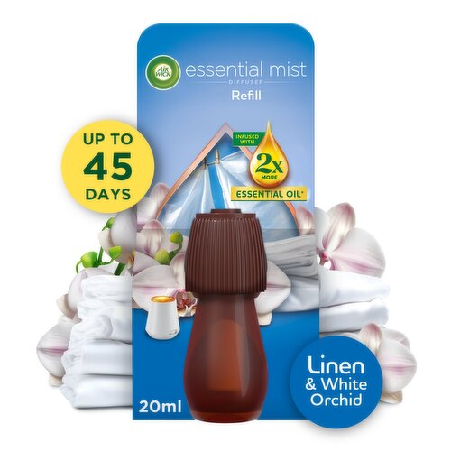 Air Wick Essential Mist Refill Linen & White Orchid Air Freshener 20ml