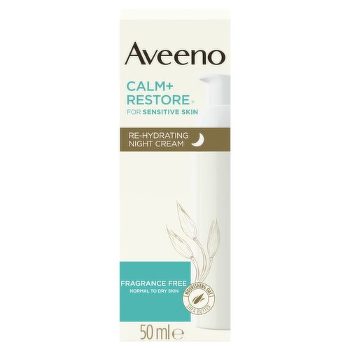 Aveeno Face CALM & RESTORE Night Face Cream Moisturiser 50ml