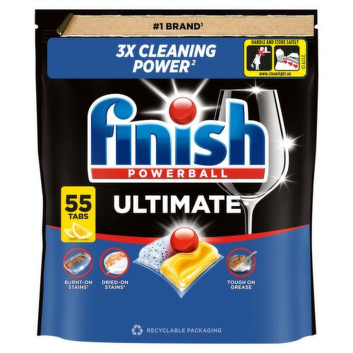 Finish Ultimate All In One Dishwasher Tablets Lemon  - 55 Tabs