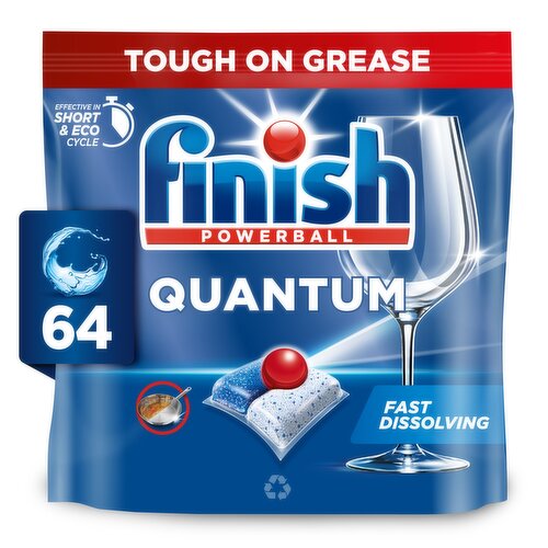 Finish Quantum All In One Dishwasher Tablets Fresh - 64 Tabs