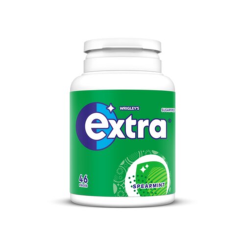 Extra Spearmint Sugarfree Chewing Gum Bottle 46 Pieces