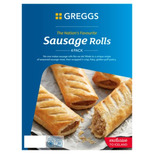 Greggs 4 Sausage Rolls 427g