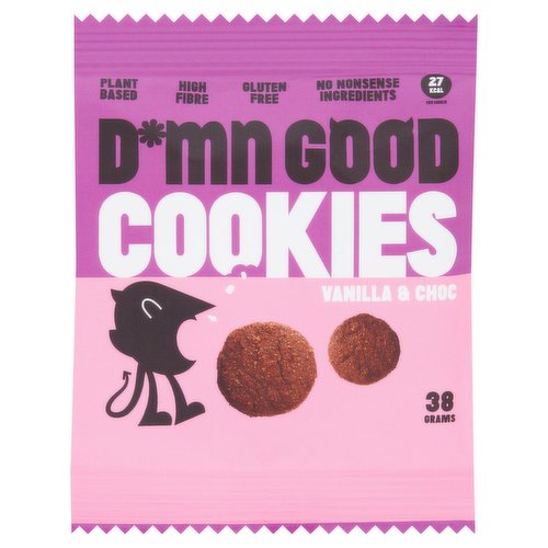 Damn Good Vanilla & Choc Cookies 38g