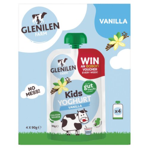 Glenilen Farm Kids Yoghuft Vanilla 4 X 90g