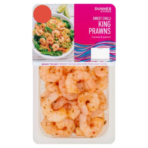 Dunnes Stores Cooked & Peeled Sweet Chilli King Prawns 100g