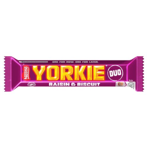 Yorkie DUO Raisin & Biscuit Chocolate Bar 66g