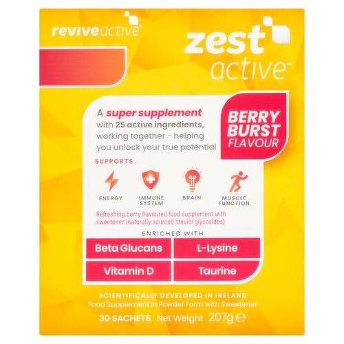 Revive Active Berry Burst Flavour Zest Active 30 Sachets 207g