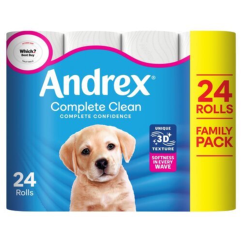Andrex Complete Clean Toilet Tissue 24 Rolls