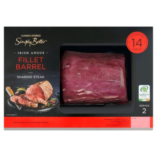 Dunnes Stores Simply Better Irish Angus Fillet Barrel 500g