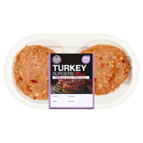 Hogan's Farm Turkey Burgers with an Asian BBQ Glaze 260g