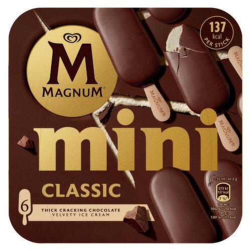 Magnum Mini Classic Ice Cream Sticks 6 x 55ml
