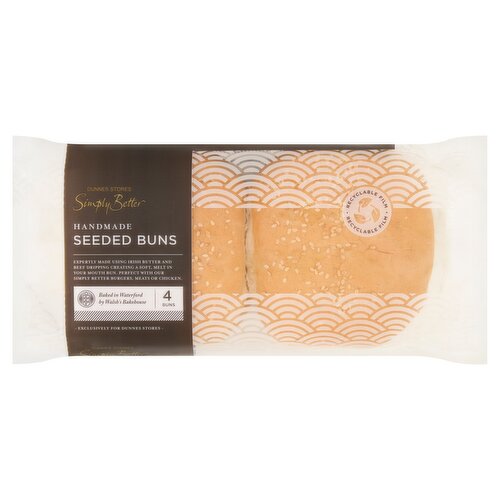 Dunnes Stores Simply Better 4 Handmade Seeded Buns 280g