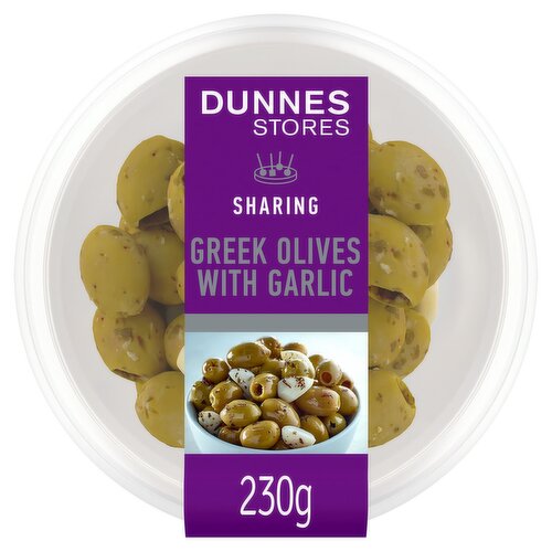 Dunnes Stores Sharing Greek Olives with Garlic 230g