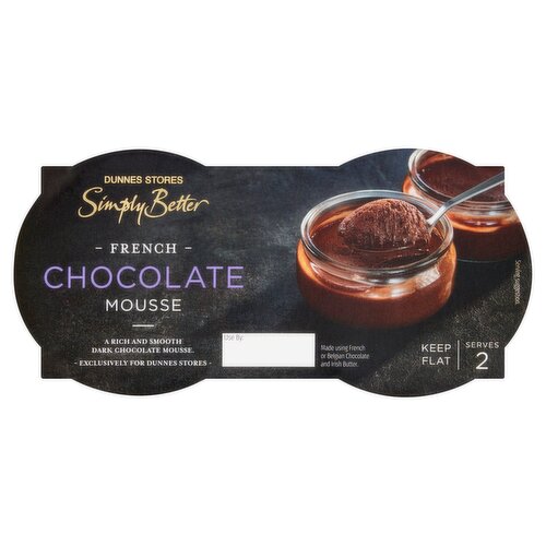 Dunnes Stores Simply Better French Chocolate Mousse 2 x 100g (200g)