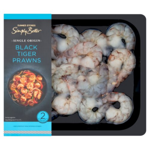 Dunnes Stores Simply Better Black Tiger Prawns 200g