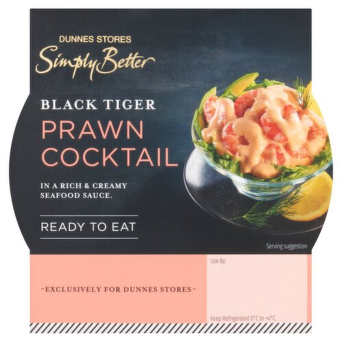 Dunnes Stores Simply Better Black Tiger Prawn Cocktail 200g