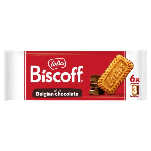 Biscoff Chocolate Coated Biscuits 6 three-packs - 132g