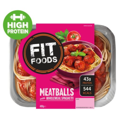 Fit Foods Meatballs with Wholemeal Spaghetti 400g