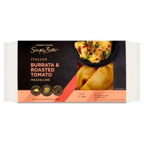 Dunnes Stores Simply Better Italian Burrata & Roasted Tomato Mezzelune 250g