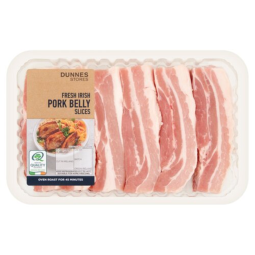 Dunnes Stores Fresh Irish Pork Belly Slices 500g