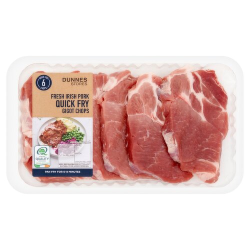 Dunnes Stores Fresh Irish Pork Quick Fry Gigot Chops 600g