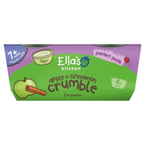 Ella's Kitchen Apple + Cinnamon Crumble 7+ Months 4 x 80g (320g)