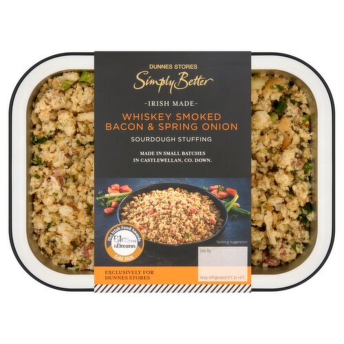 Dunnes Stores Simply Better Irish Made Whiskey Smoked Bacon & Spring Onion Sourdough Stuffing 225g