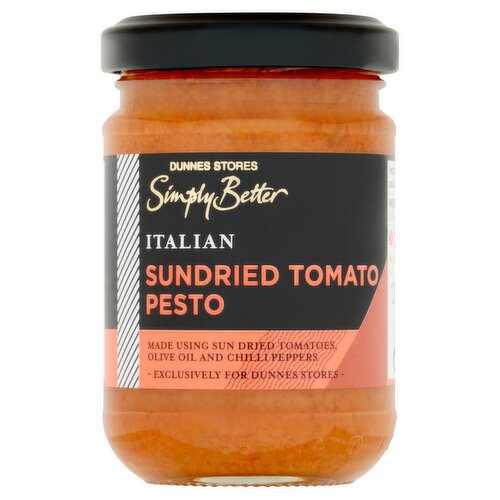 Dunnes Stores Simply Better Italian Sundried Tomato Pesto 130g